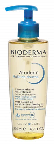 BIODERMA product photo, Atoderm Huile de douche 200ml, shower oil for dry skin