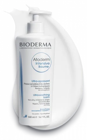 BIODERMA product photo, Atoderm Intensive Baume 500ml, moisturizing balm for dry skin atopic-eczema